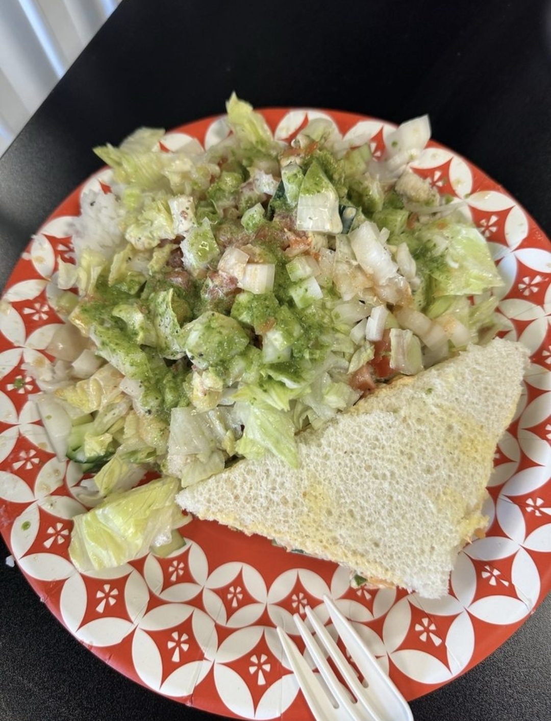 A plate of chaat served with bread